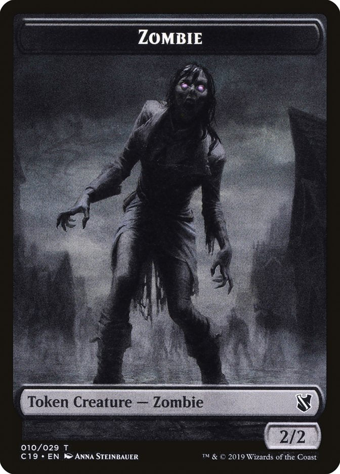Ob Nixilis, Reignited Emblem // Zombie (010) Double-Sided Token [Commander 2019 Tokens] | Game Master's Emporium (The New GME)