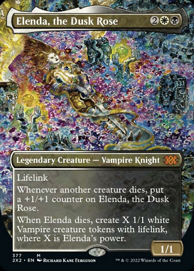 Elenda, the Dusk Rose (Borderless Alternate Art) [Double Masters 2022] | Game Master's Emporium (The New GME)