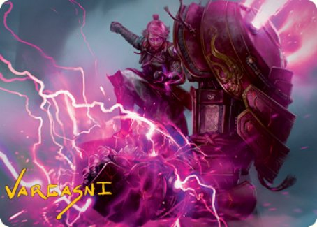 Voltage Surge Art Card (Gold-Stamped Signature) [Kamigawa: Neon Dynasty Art Series] | Game Master's Emporium (The New GME)