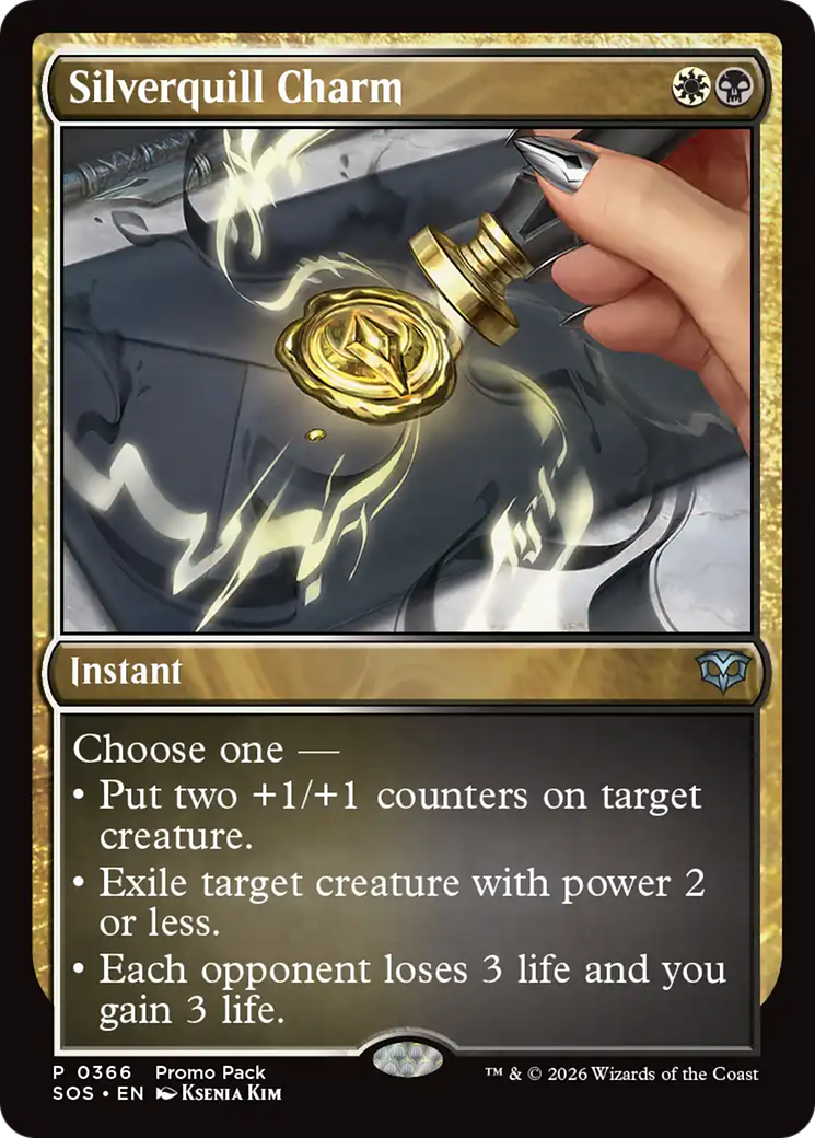 Silverquill Charm [Secrets of Strixhaven Promos] | Game Master's Emporium (The New GME)