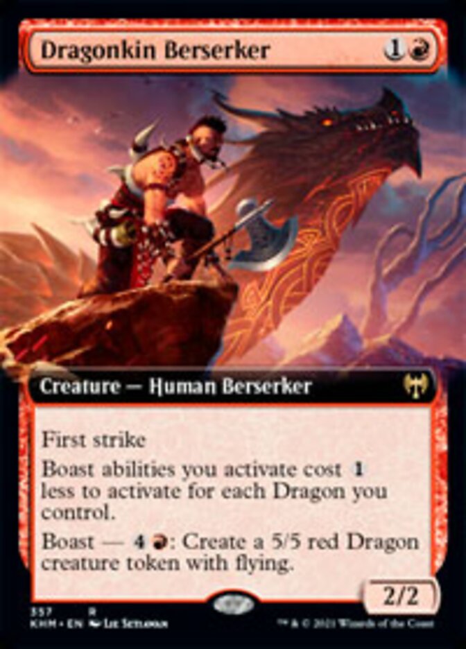 Dragonkin Berserker (Extended Art) [Kaldheim] | Game Master's Emporium (The New GME)
