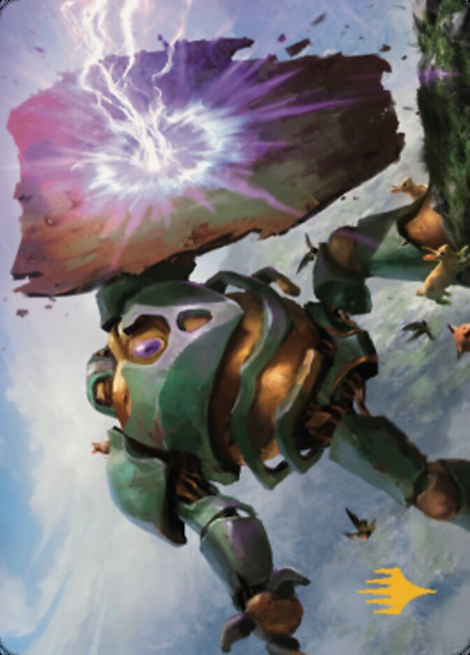 Walking Bulwark Art Card (Gold-Stamped Signature) [Dominaria United Art Series] | Game Master's Emporium (The New GME)
