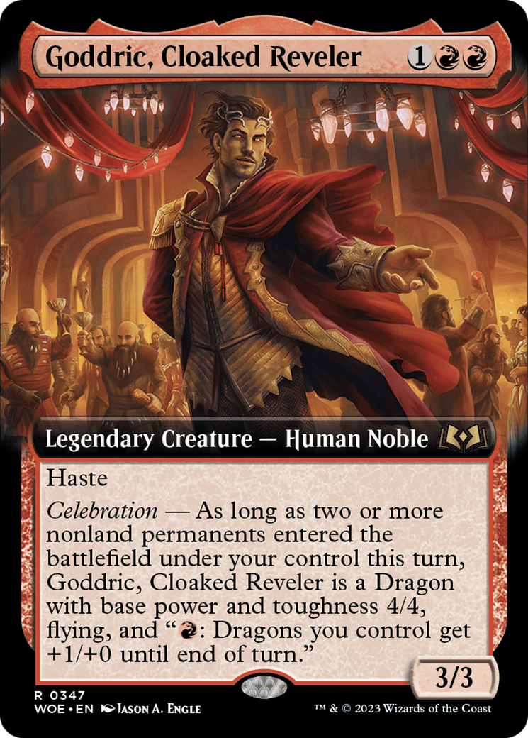 Goddric, Cloaked Reveler (Extended Art) [Wilds of Eldraine] | Game Master's Emporium (The New GME)