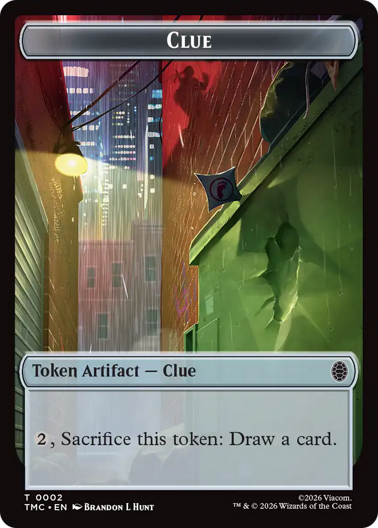 Treasure // Clue Double-Sided Token [Teenage Mutant Ninja Turtles Commander Tokens] | Game Master's Emporium (The New GME)