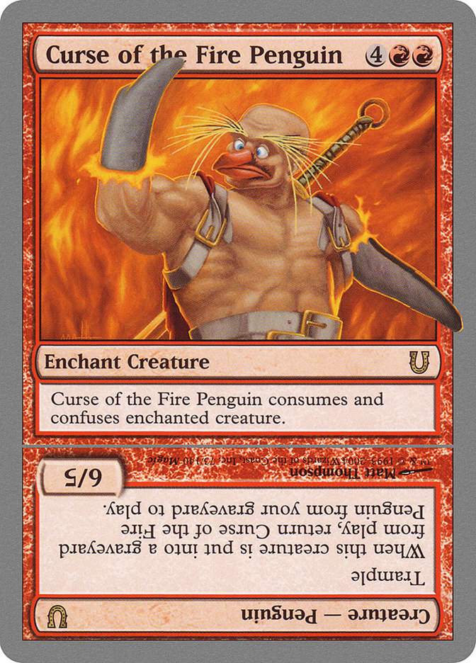 Curse of the Fire Penguin // Curse of the Fire Penguin Creature [Unhinged] | Game Master's Emporium (The New GME)