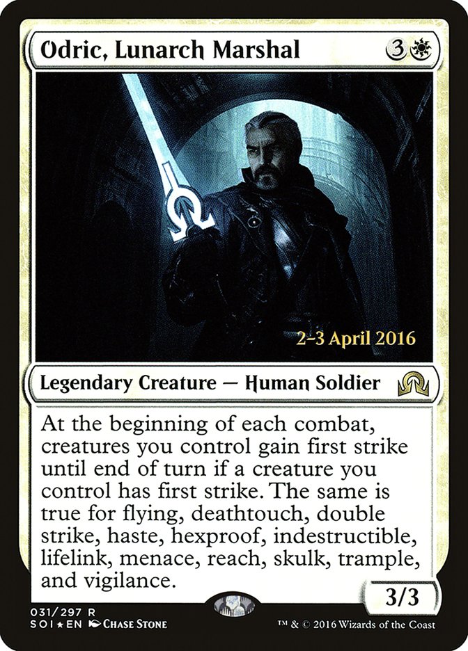 Odric, Lunarch Marshal [Shadows over Innistrad Prerelease Promos] | Game Master's Emporium (The New GME)