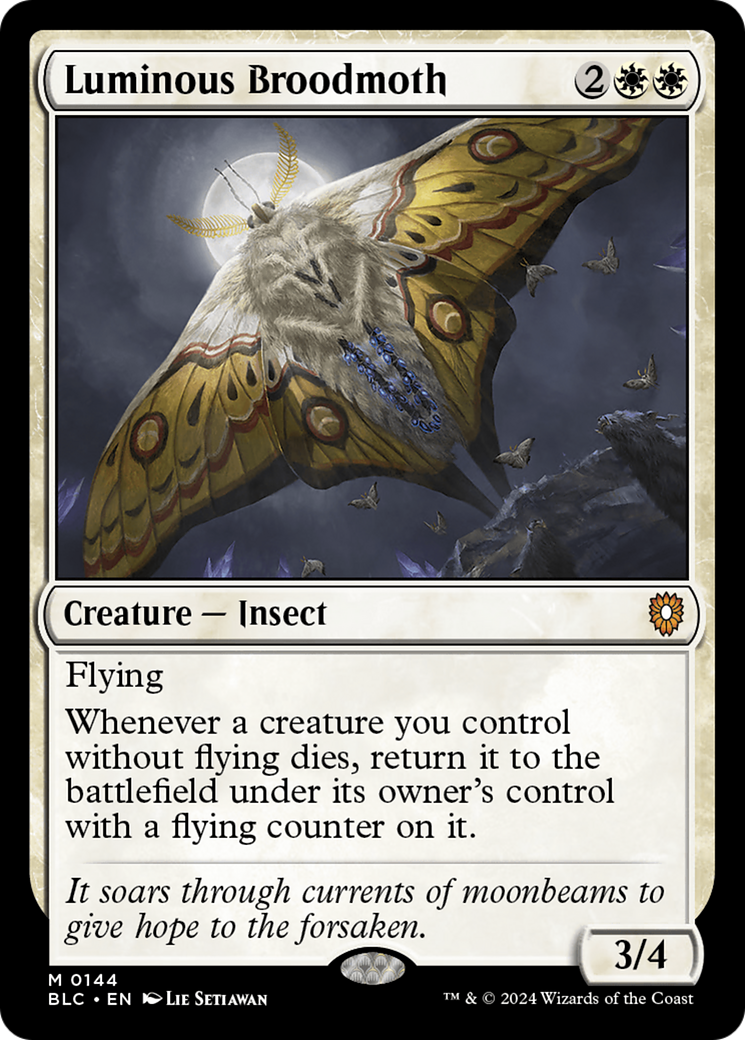 Luminous Broodmoth [Bloomburrow Commander] | Game Master's Emporium (The New GME)