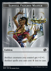 Powerstone // Saheeli, Filigree Master Emblem Double-Sided Token [The Brothers' War Tokens] | Game Master's Emporium (The New GME)