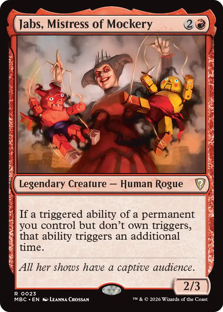 Jabs, Mistress of Mockery [Mystery Booster: Commander Edition] | Game Master's Emporium (The New GME)