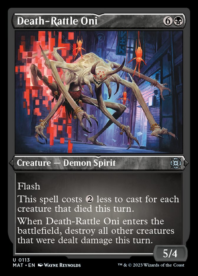 Death-Rattle Oni (Foil Etched) [March of the Machine: The Aftermath] | Game Master's Emporium (The New GME)