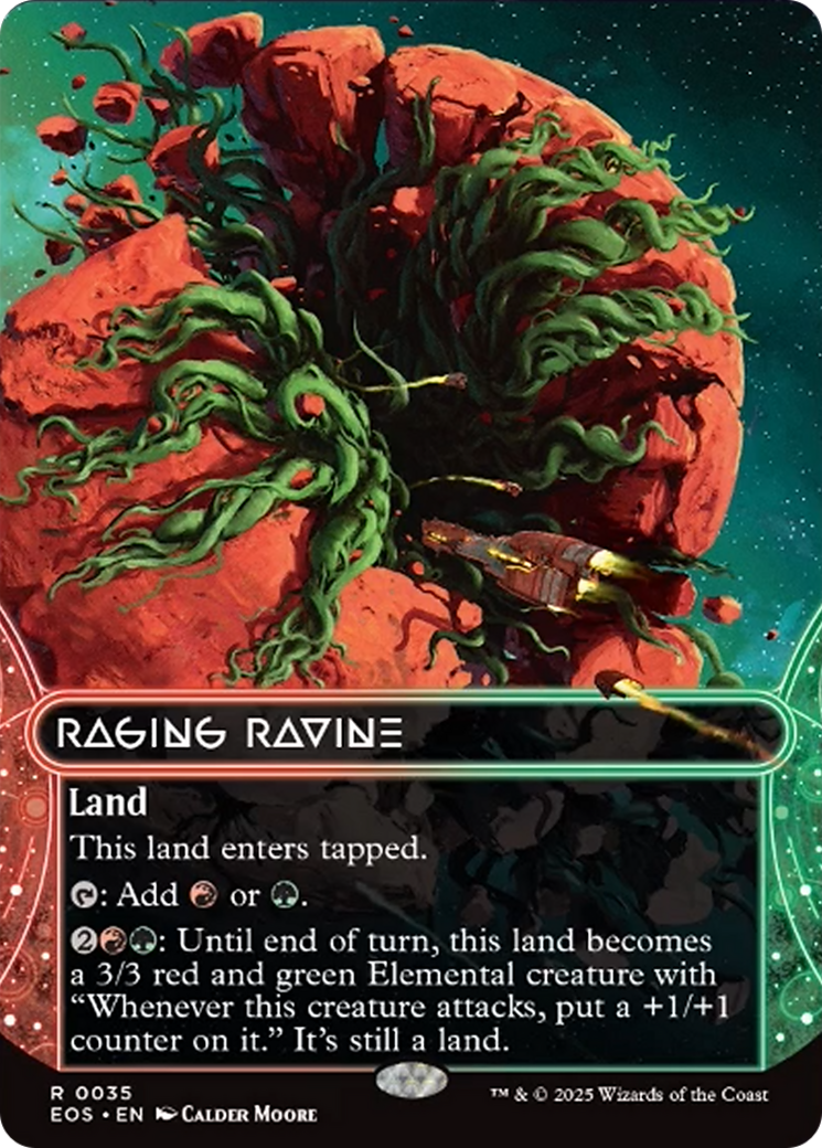 Raging Ravine (0035) (Borderless) [Edge of Eternities: Stellar Sights] | Game Master's Emporium (The New GME)