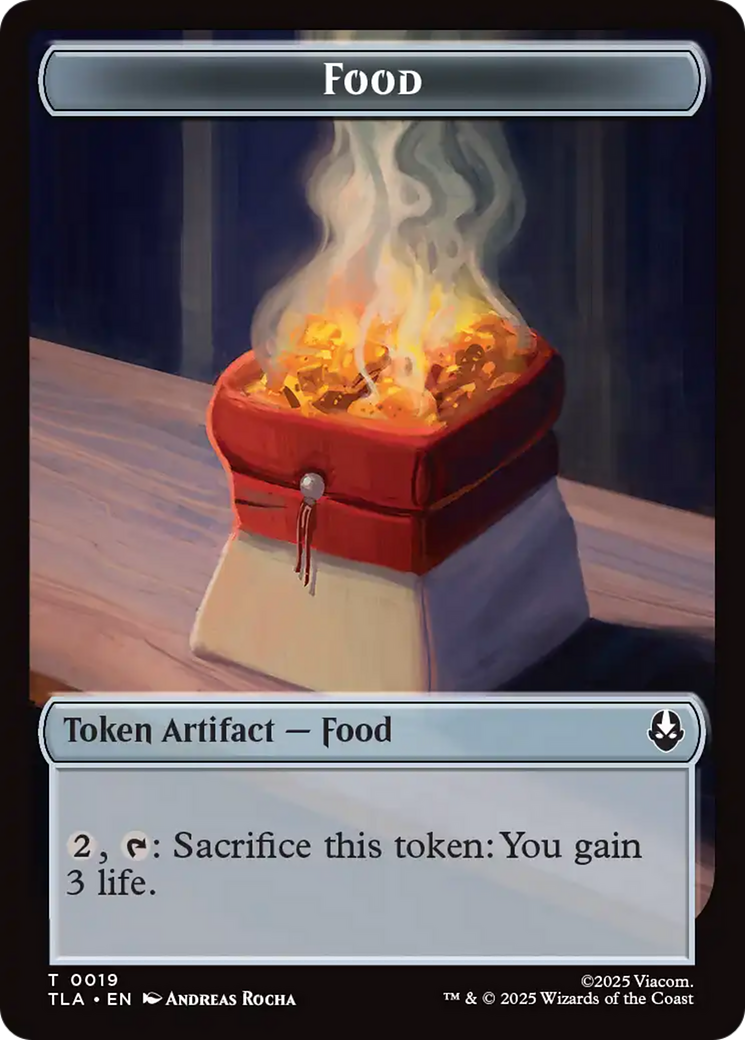 Dragon // Food (0019) Double-Sided Token [Avatar: The Last Airbender Tokens] | Game Master's Emporium (The New GME)