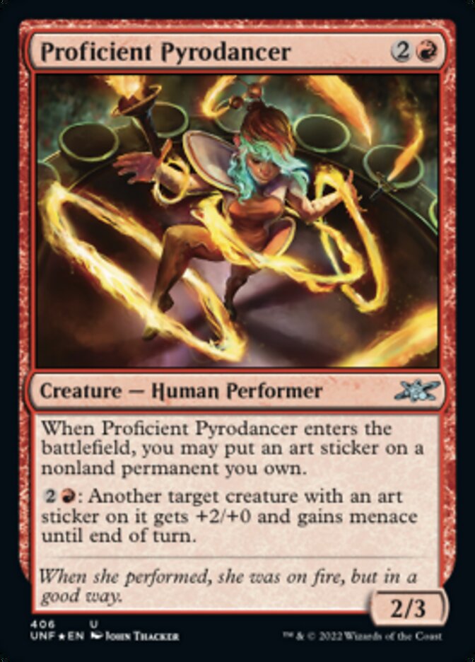 Proficient Pyrodancer (Galaxy Foil) [Unfinity] | Game Master's Emporium (The New GME)