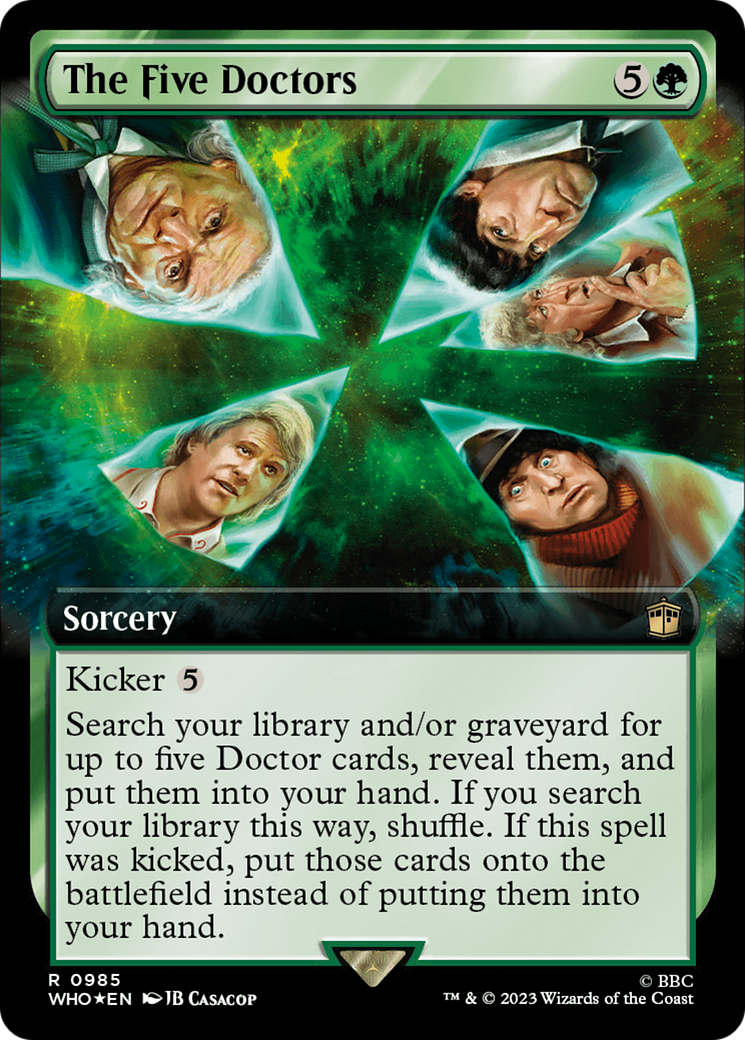 The Five Doctors (Extended Art) (Surge Foil) [Doctor Who] | Game Master's Emporium (The New GME)