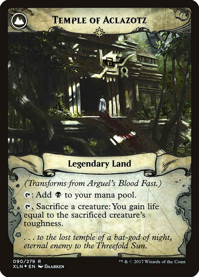 Arguel's Blood Fast // Temple of Aclazotz [Ixalan Prerelease Promos] | Game Master's Emporium (The New GME)