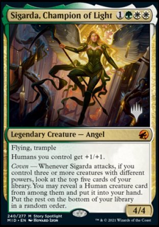 Sigarda, Champion of Light (Promo Pack) [Innistrad: Midnight Hunt Promos] | Game Master's Emporium (The New GME)