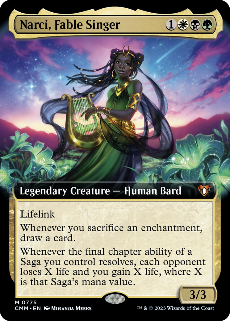 Narci, Fable Singer (Extended Art) [Commander Masters] | Game Master's Emporium (The New GME)