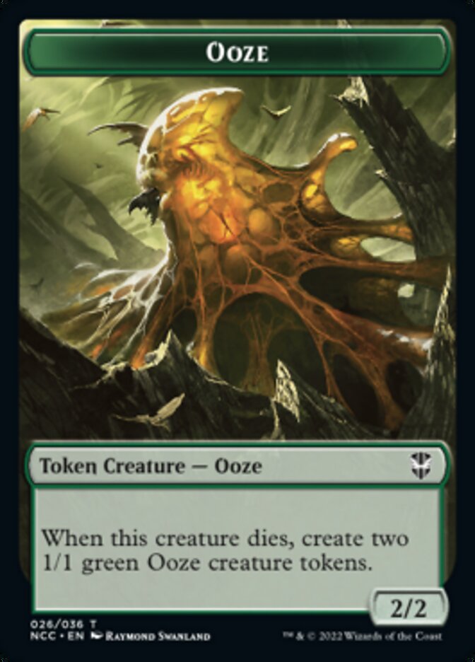 Ooze (026) // Treasure (015) Double-Sided Token [Streets of New Capenna Commander Tokens] | Game Master's Emporium (The New GME)