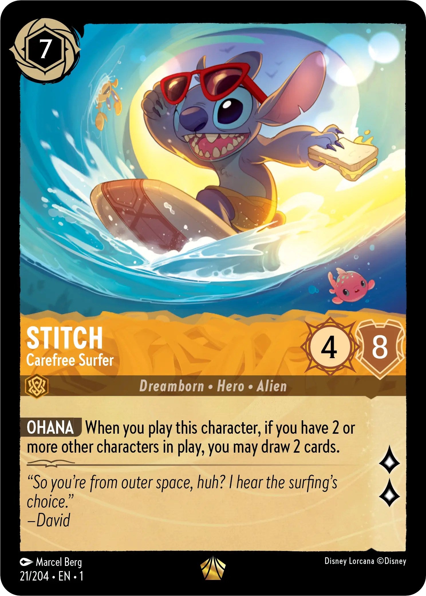 Stitch - Carefree Surfer (21/204) [The First Chapter] | Game Master's Emporium (The New GME)