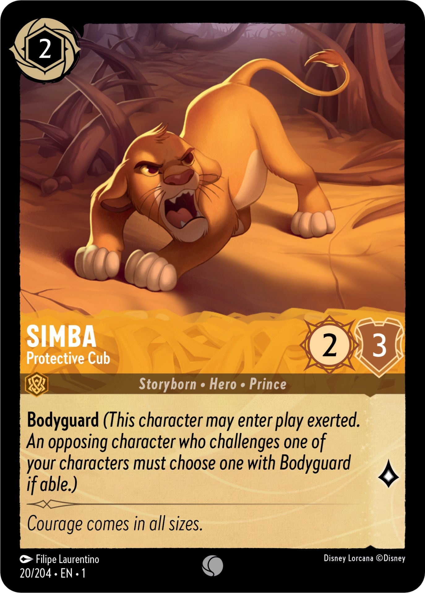 Simba - Protective Cub (20/204) [The First Chapter] | Game Master's Emporium (The New GME)