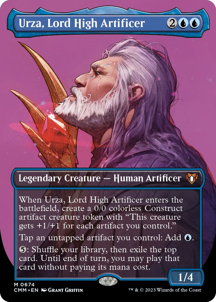 Urza, Lord High Artificer (Borderless Profile) [Commander Masters] | Game Master's Emporium (The New GME)