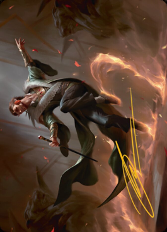 Fleetfoot Dancer Art Card (Gold-Stamped Signature) [Streets of New Capenna Art Series] | Game Master's Emporium (The New GME)