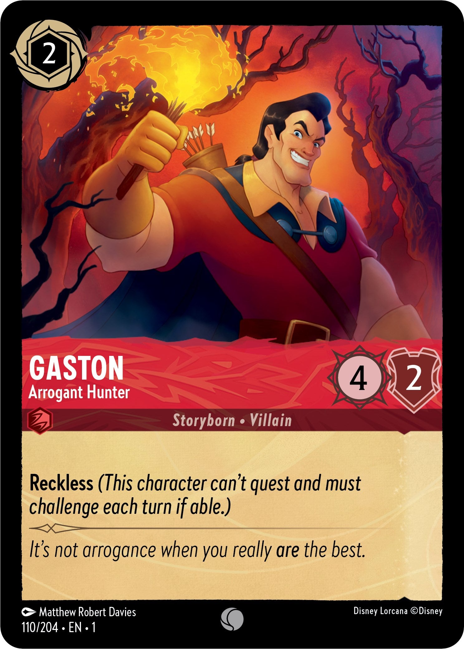 Gaston - Arrogant Hunter (110/204) [The First Chapter] | Game Master's Emporium (The New GME)