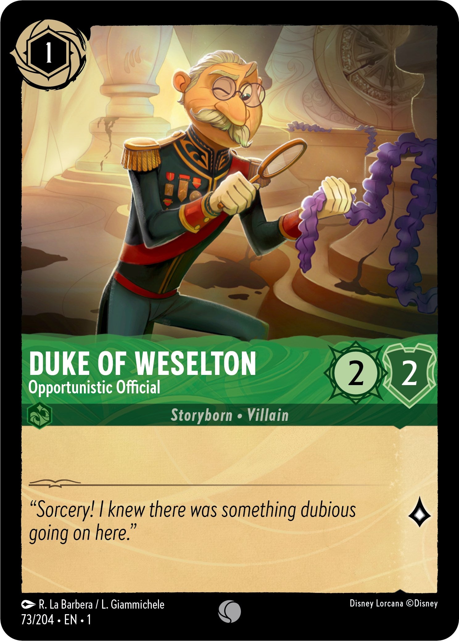 Duke of Weselton - Opportunistic Official (73/204) [The First Chapter] | Game Master's Emporium (The New GME)