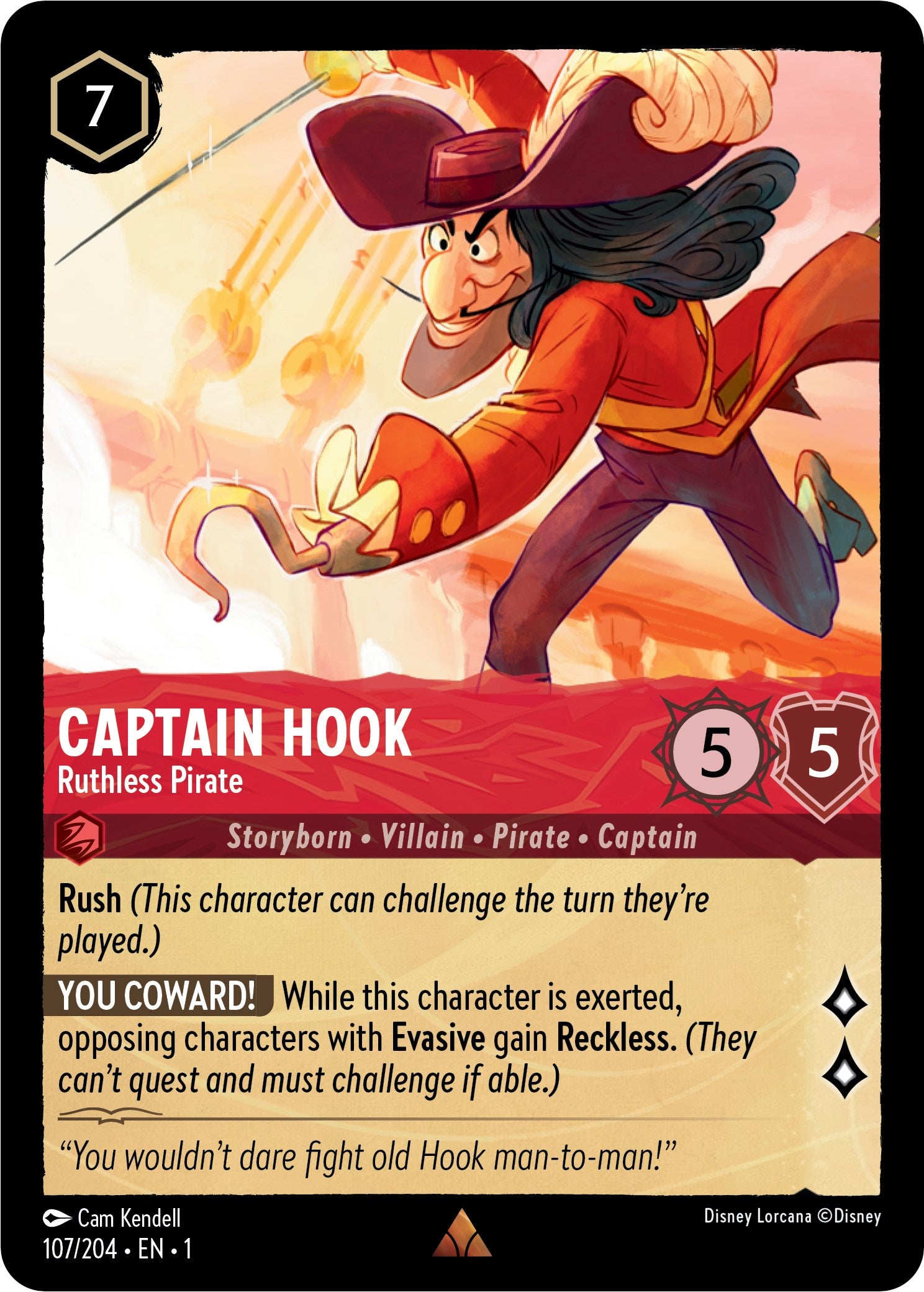 Captain Hook - Ruthless Pirate (107/204) [The First Chapter] | Game Master's Emporium (The New GME)