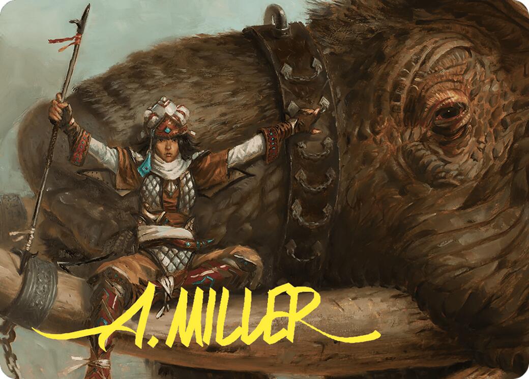 Tuskguard Captain Art Card (Gold-Stamped Signature) [Commander Masters Art Series] | Game Master's Emporium (The New GME)