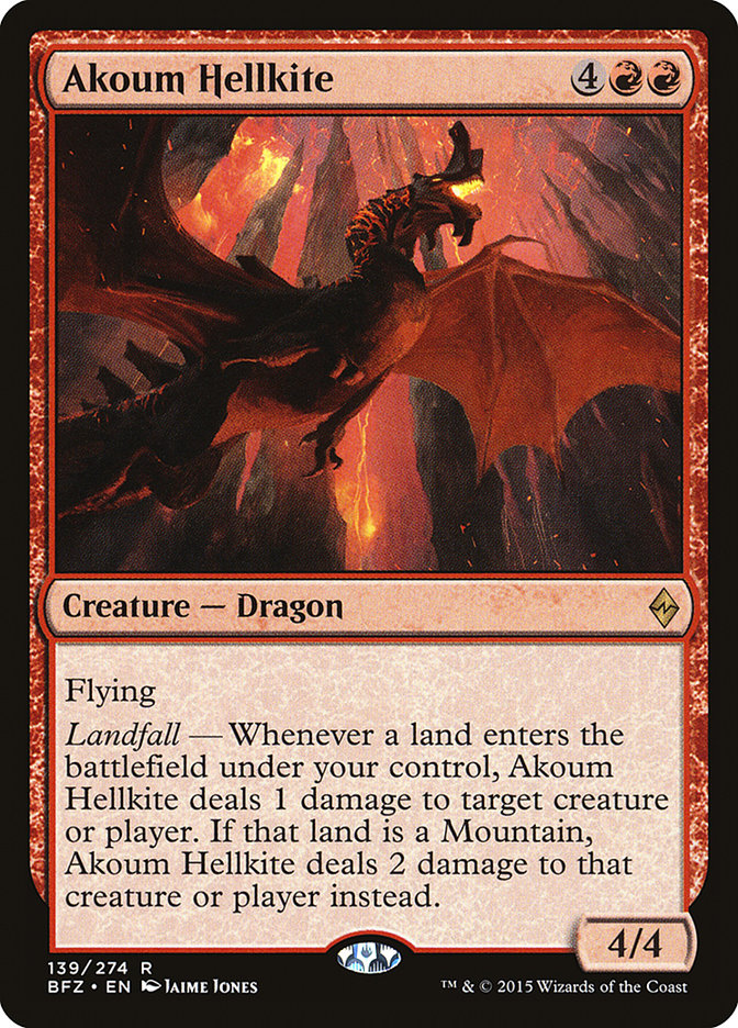 Akoum Hellkite [Battle for Zendikar] | Game Master's Emporium (The New GME)