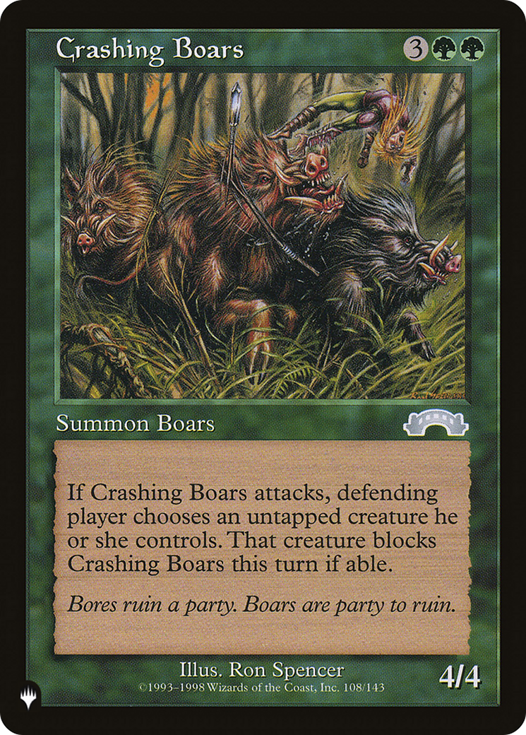 Crashing Boars [The List] | Game Master's Emporium (The New GME)