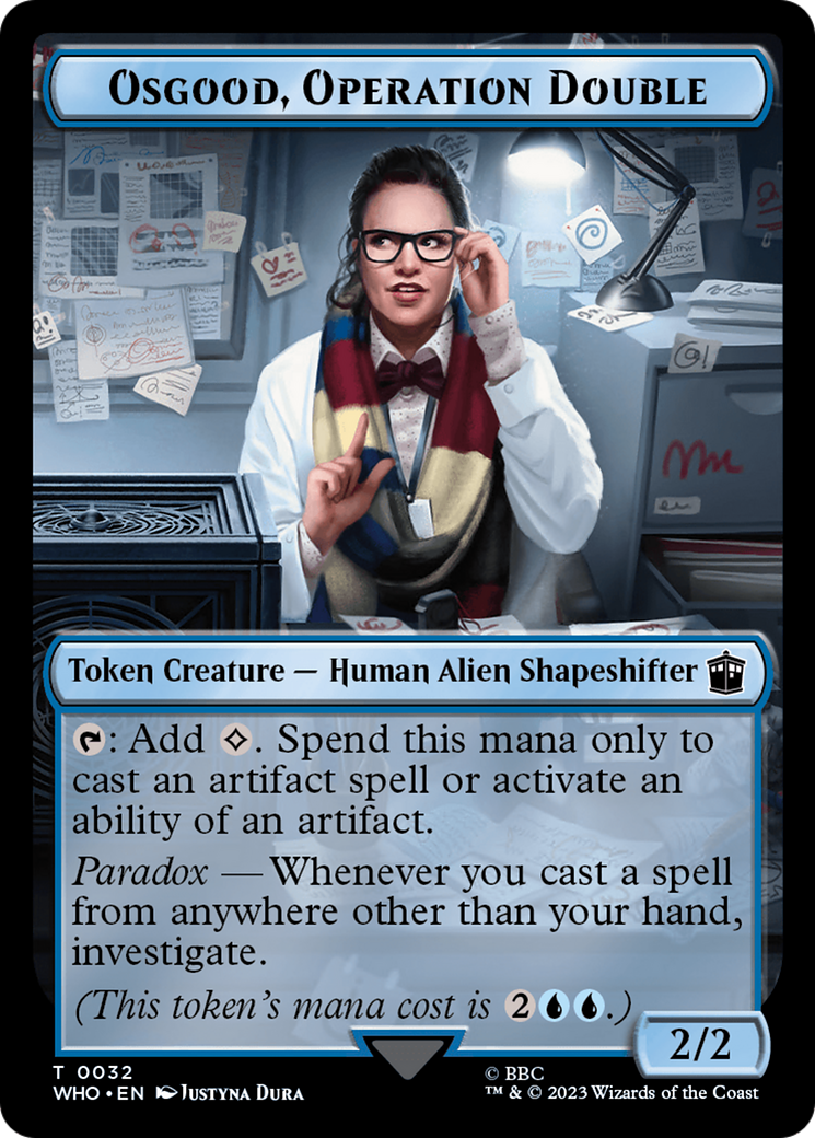 Alien // Osgood, Operation Double Double-Sided Token [Doctor Who Tokens] | Game Master's Emporium (The New GME)