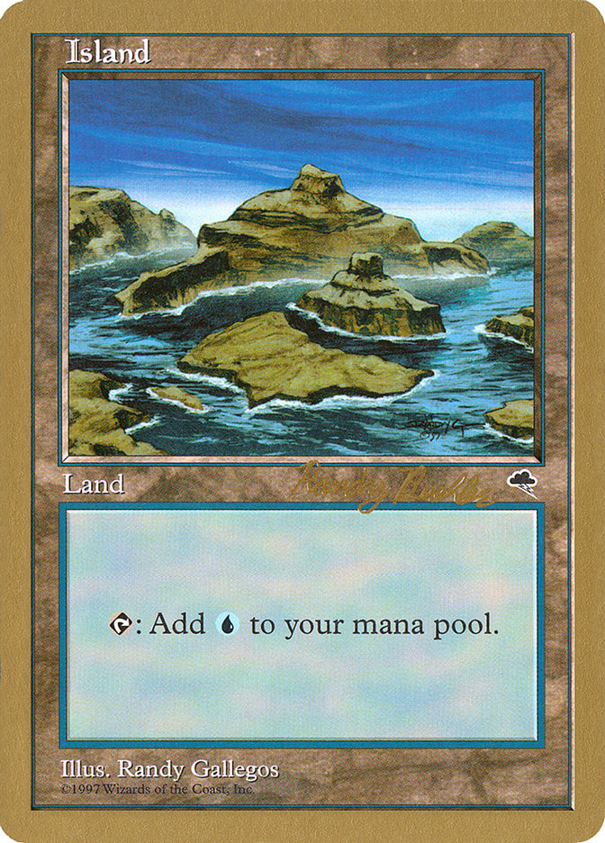 Island (rb338) (Randy Buehler) [World Championship Decks 1998] | Game Master's Emporium (The New GME)