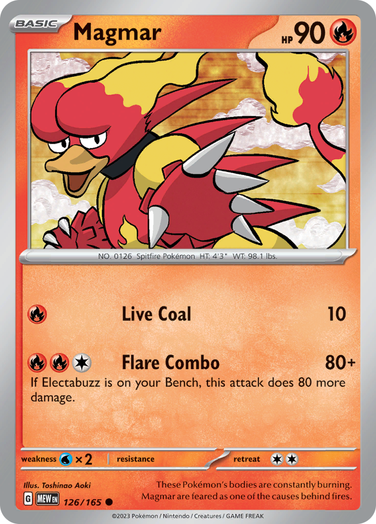 Magmar (126/165) [Scarlet & Violet 151] | Game Master's Emporium (The New GME)