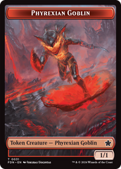 Cat (0027) // Phyrexian Goblin Double-Sided Token [Foundations Tokens] | Game Master's Emporium (The New GME)