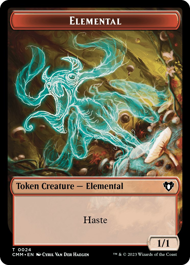 Elemental (0024) // Spider Double-Sided Token [Commander Masters Tokens] | Game Master's Emporium (The New GME)
