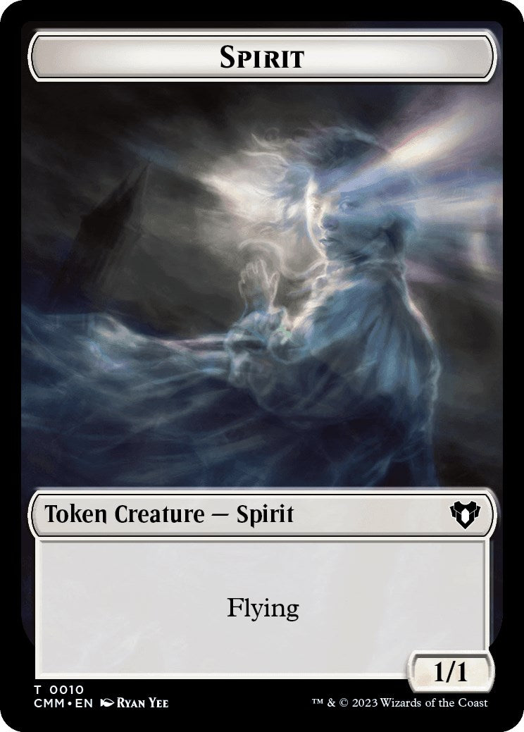 Spirit (0010) // Cat (0005) Double-Sided Token [Commander Masters Tokens] | Game Master's Emporium (The New GME)