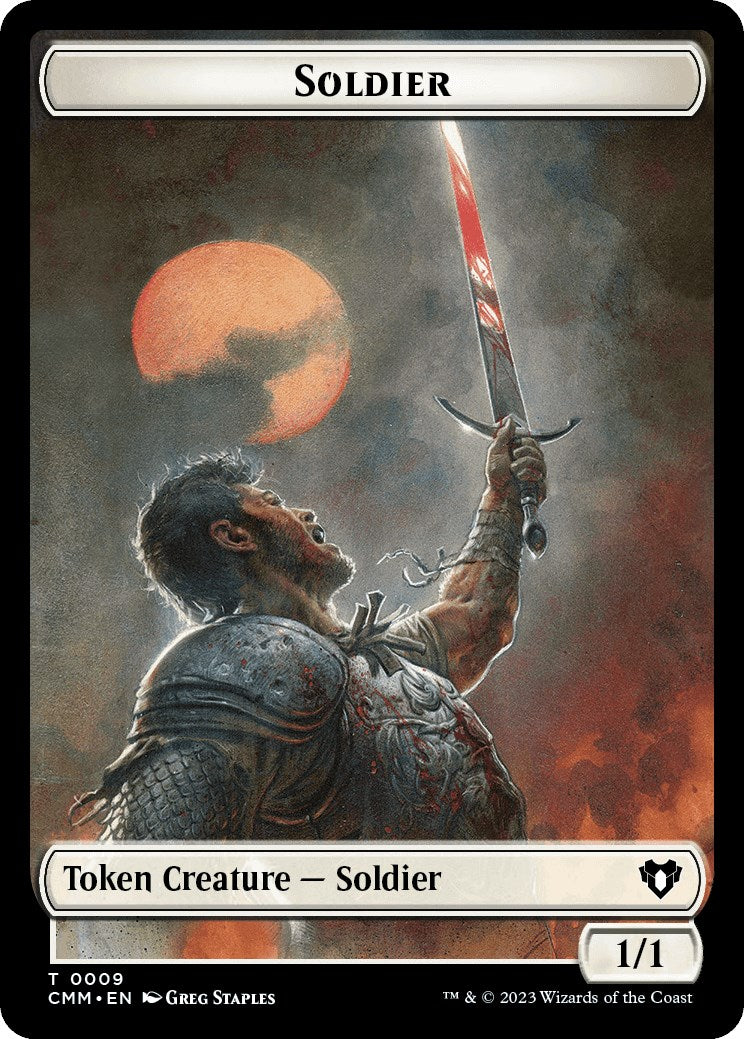 Soldier // Dragon (0020) Double-Sided Token [Commander Masters Tokens] | Game Master's Emporium (The New GME)