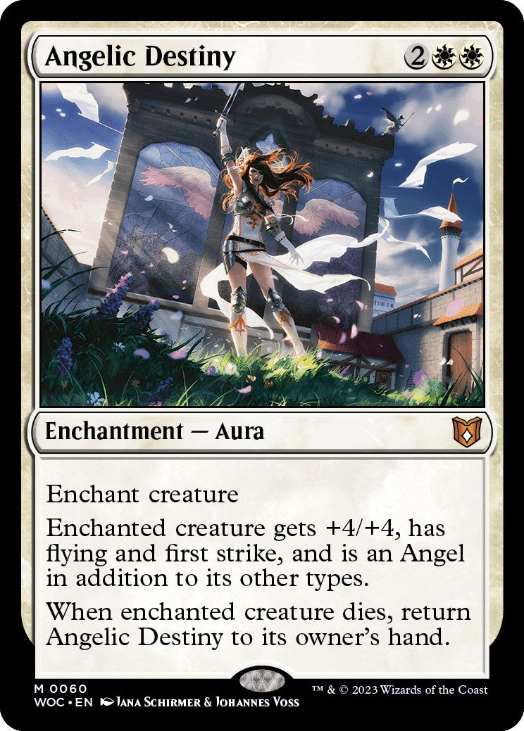 Angelic Destiny [Wilds of Eldraine Commander] | Game Master's Emporium (The New GME)