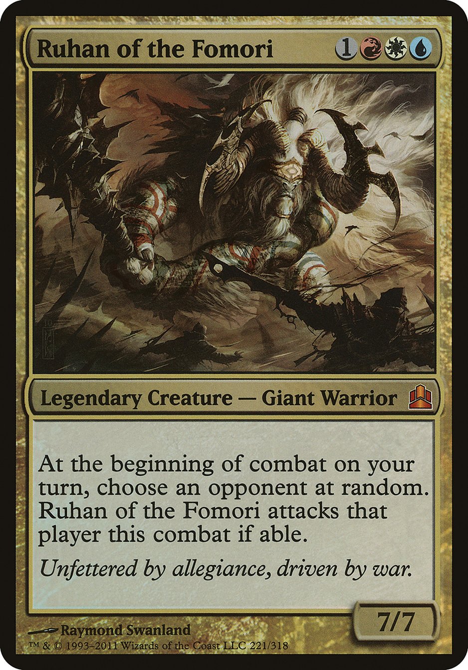 Ruhan of the Fomori (Oversized) [Commander 2011 Oversized] | Game Master's Emporium (The New GME)