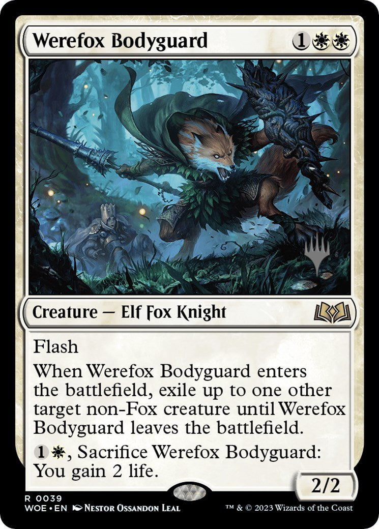 Werefox Bodyguard (Promo Pack) [Wilds of Eldraine Promos] | Game Master's Emporium (The New GME)