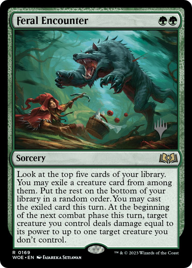 Feral Encounter (Promo Pack) [Wilds of Eldraine Promos] | Game Master's Emporium (The New GME)