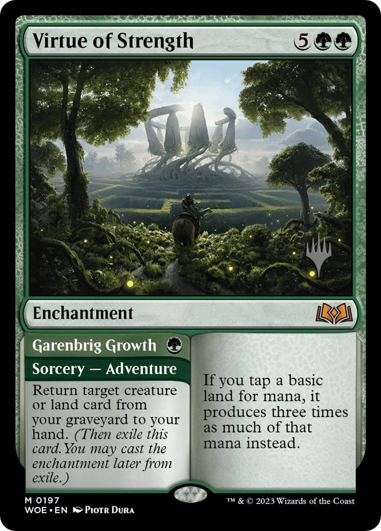 Virtue of Strength // Garenbrig Growth (Promo Pack) [Wilds of Eldraine Promos] | Game Master's Emporium (The New GME)