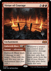 Virtue of Courage //Embereth Blaze (Promo Pack) [Wilds of Eldraine Promos] | Game Master's Emporium (The New GME)