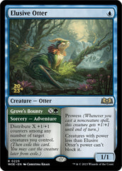 Elusive Otter // Grove's Bounty [Wilds of Eldraine Prerelease Promos] | Game Master's Emporium (The New GME)