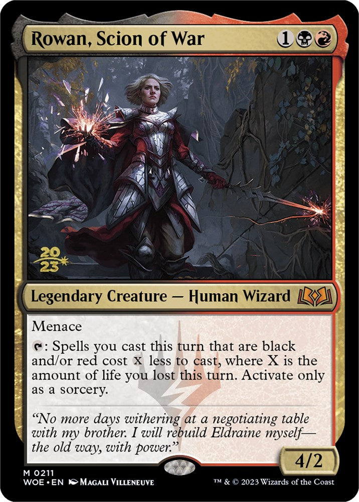 Rowan, Scion of War [Wilds of Eldraine Prerelease Promos] | Game Master's Emporium (The New GME)