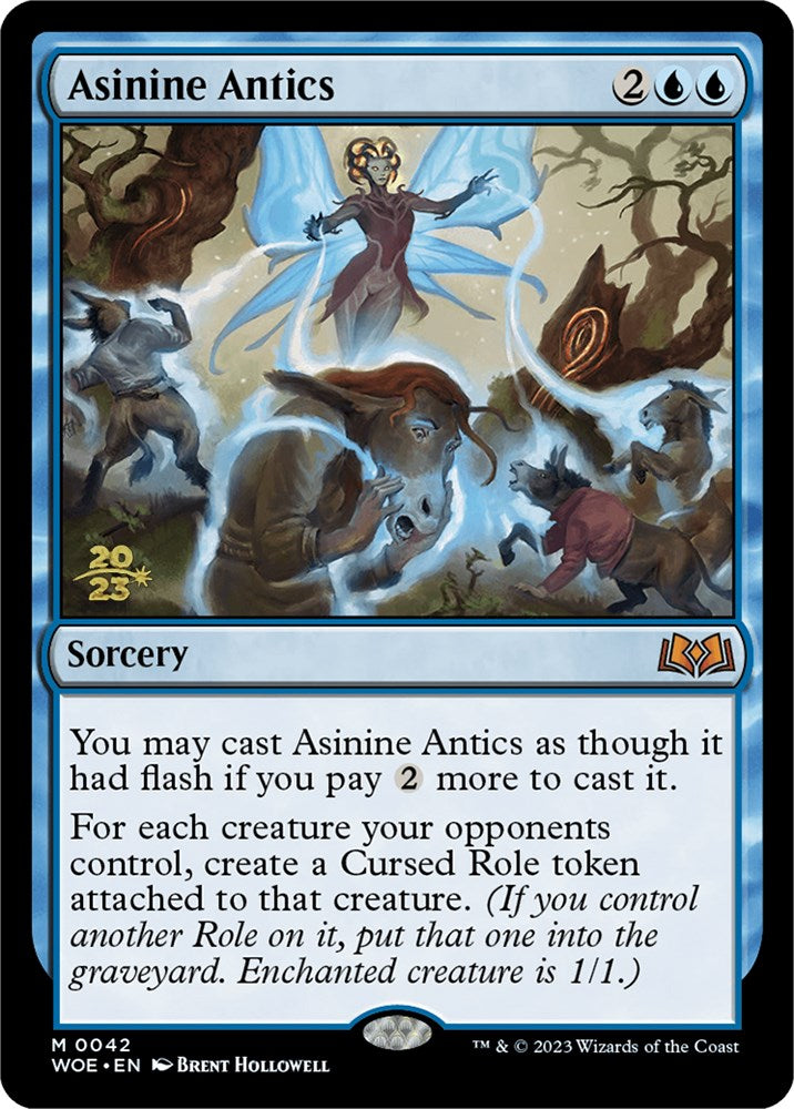 Asinine Antics [Wilds of Eldraine Prerelease Promos] | Game Master's Emporium (The New GME)