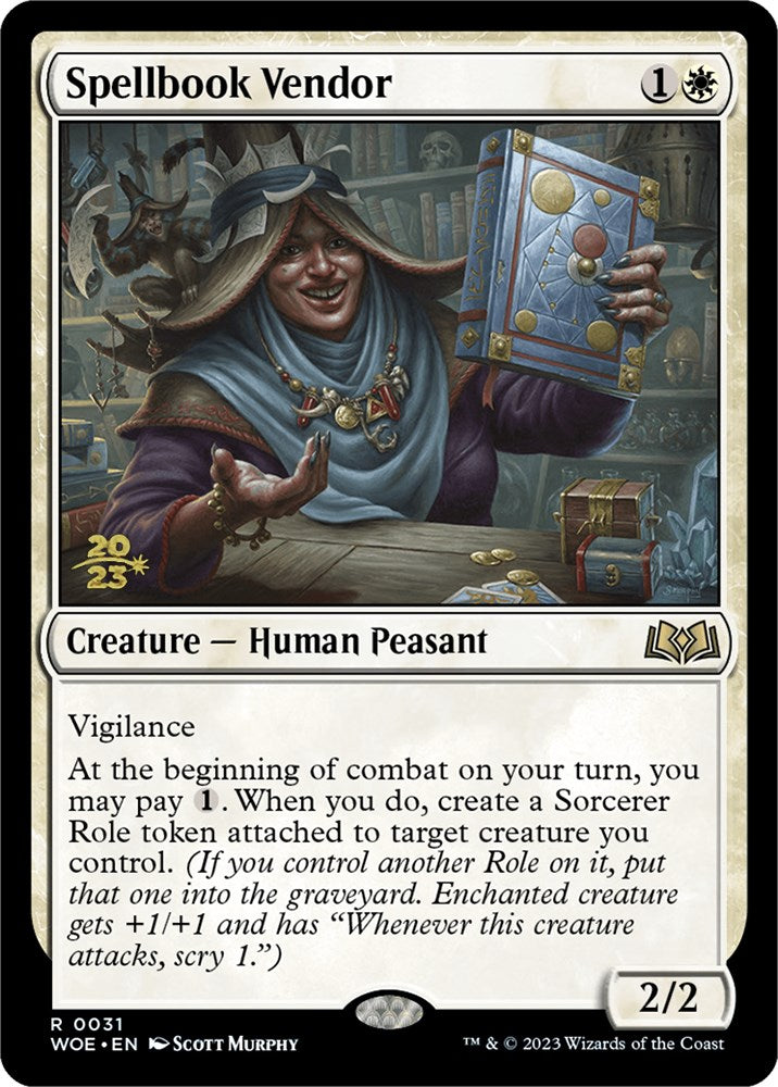 Spellbook Vendor [Wilds of Eldraine Prerelease Promos] | Game Master's Emporium (The New GME)