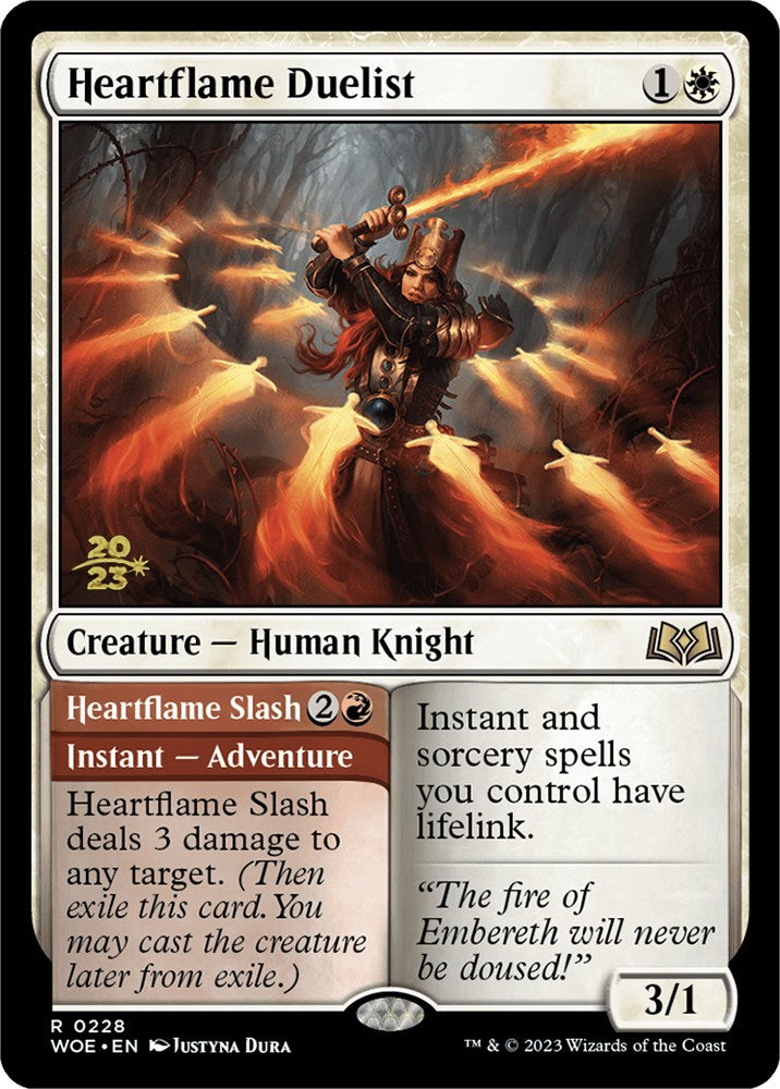 Heartflame Duelist // Heartflame Slash (Promo Pack) [Wilds of Eldraine Promos] | Game Master's Emporium (The New GME)